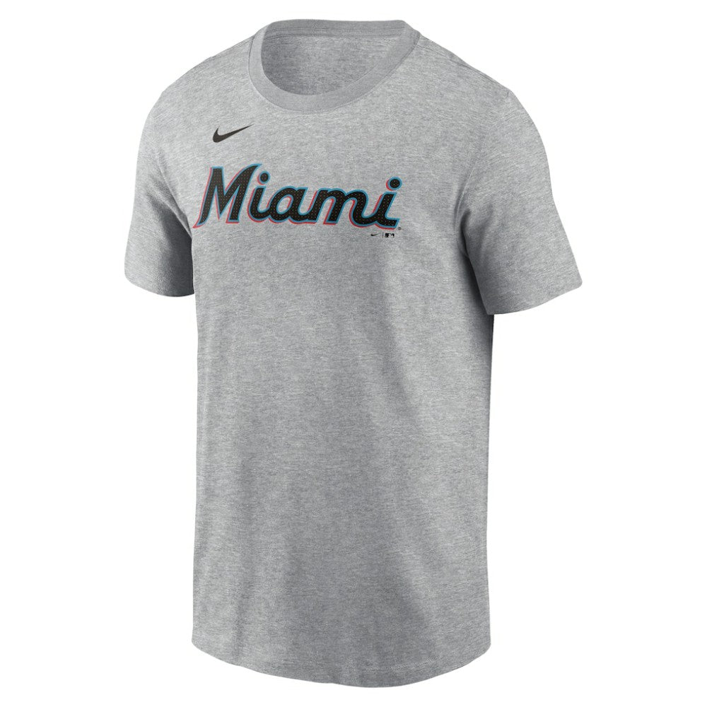 Sandy Alcantara Miami Marlins Fuse Name & Number T-Shirt Heather Gray | Nike