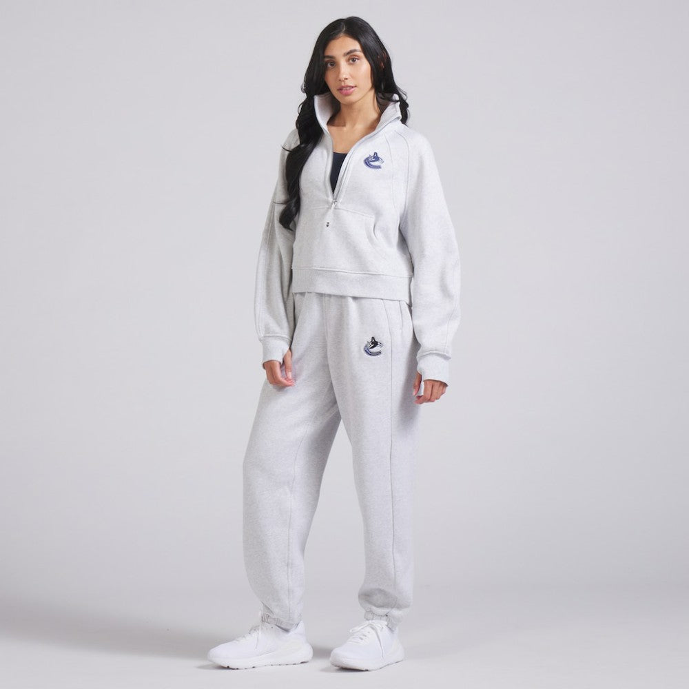 Vancouver Canucks lululemon Women's Scuba Oversized Half Zip Top Heather Gray