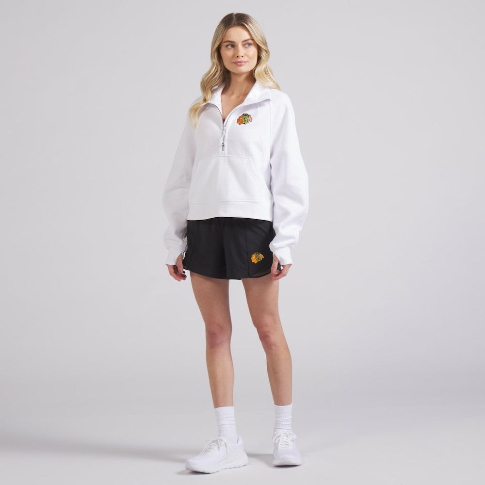 Chicago Blackhawks lululemon Women's Scuba Oversized Half Zip Top White