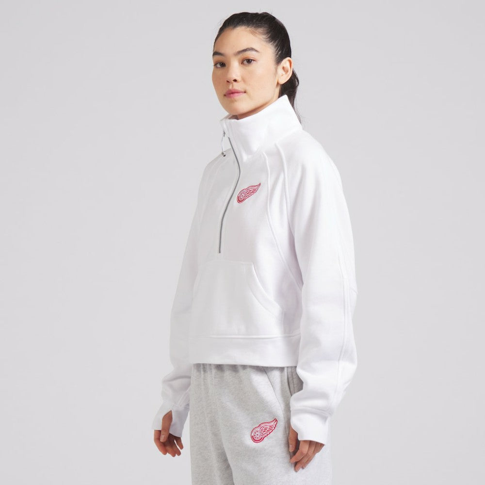 Detroit Red Wings lululemon Women's Scuba Oversized Half Zip Top White