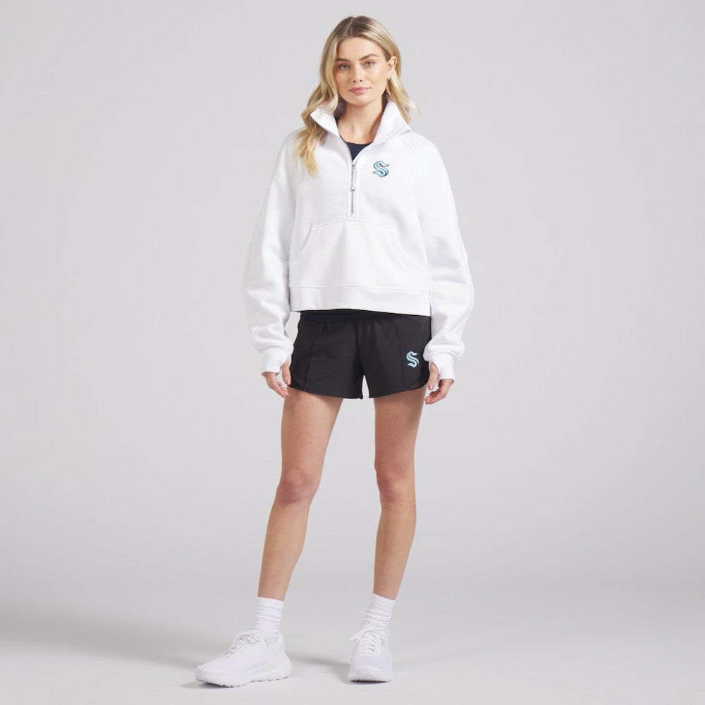 Seattle Kraken lululemon Women's Scuba Oversized Half Zip Top White