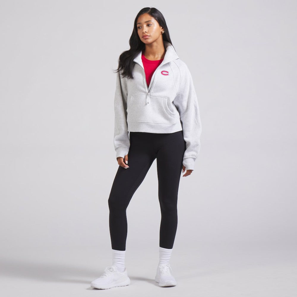 Montreal Canadiens lululemon Women's Scuba Oversized Half Zip Top Heather Gray