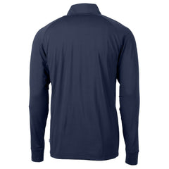 New York Yankees Cutter & Buck Big & Tall Adapt Eco Knit Stretch Recycled Quarter-Zip Pullover Top Navy