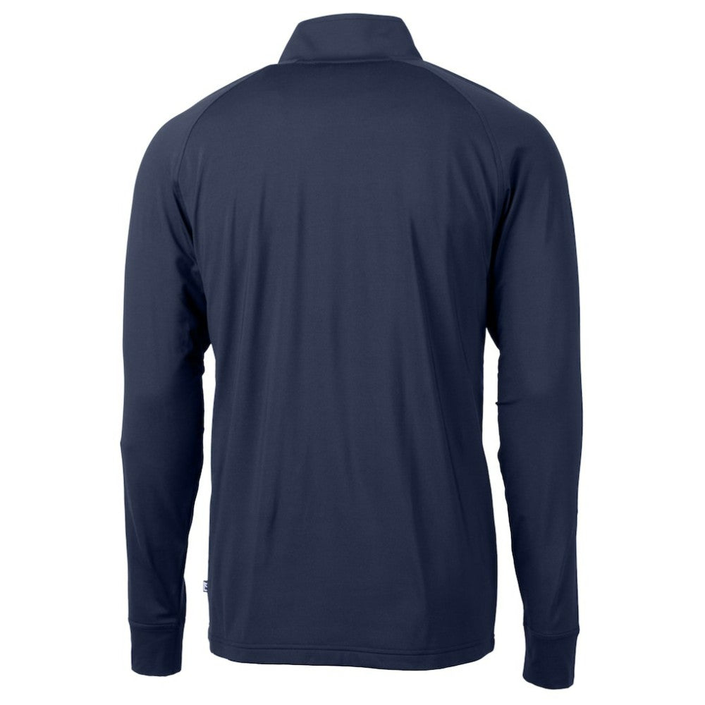 Minnesota Twins Cutter & Buck Big & Tall Adapt Eco Knit Stretch Recycled Quarter-Zip Pullover Top Navy