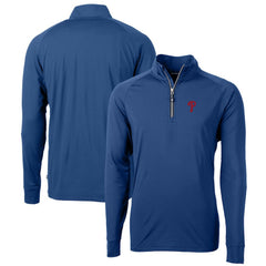 Philadelphia Phillies Cutter & Buck Big & Tall Adapt Eco Knit Stretch Recycled Quarter-Zip Pullover Top Blue