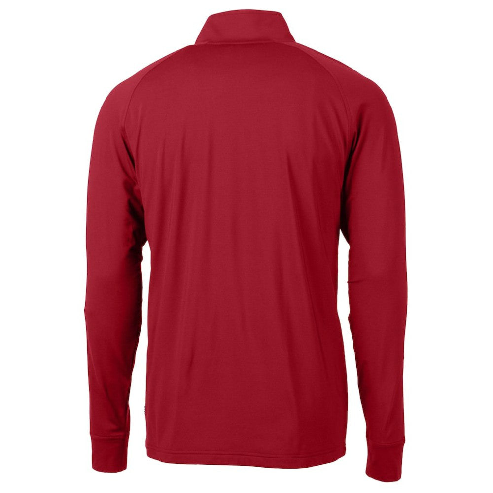 Detroit Tigers Cutter & Buck Patriotic Logo Adapt Eco Knit Stretch Recycled Quarter-Zip Pullover Top Red