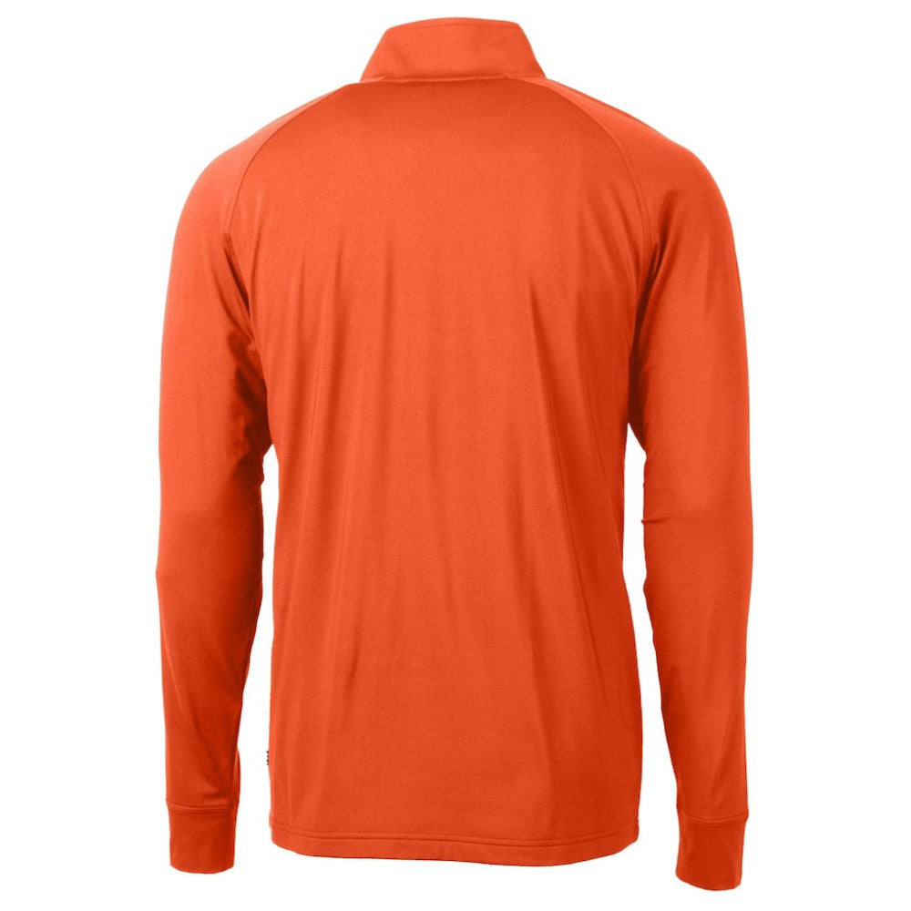 San Francisco Giants Cutter & Buck  Adapt Eco Knit Stretch Recycled Quarter-Zip Pullover Top Orange