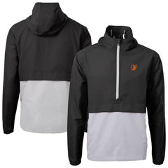 Baltimore Orioles Cutter & Buck Charter Eco Recycled Half-Zip Anorak Jacket Black