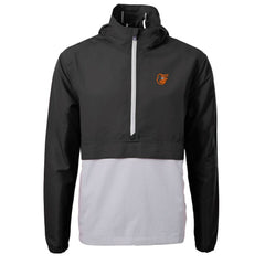 Baltimore Orioles Cutter & Buck Charter Eco Recycled Half-Zip Anorak Jacket Black