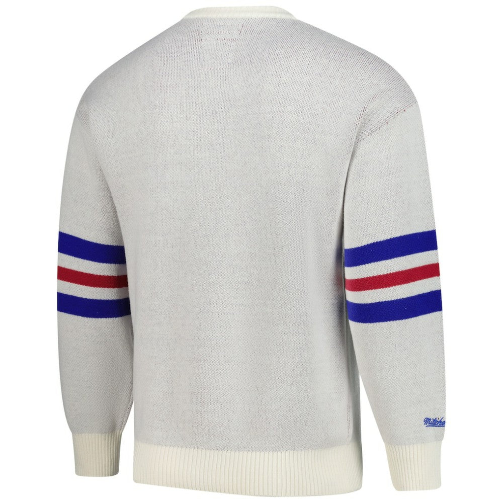 Chicago Cubs Retro Pullover Sweater Cream | Mitchell & Ness