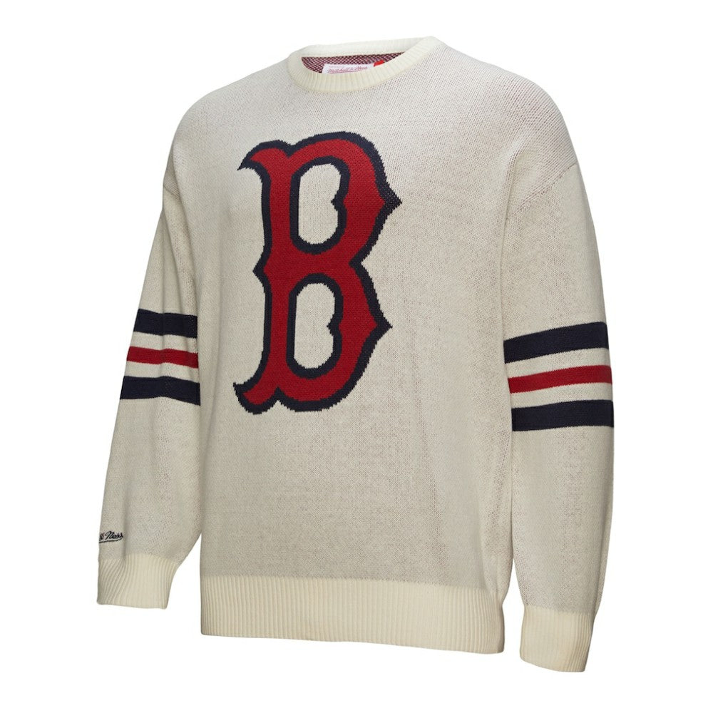 Boston Red Sox Retro Pullover Sweater Cream | Mitchell & Ness