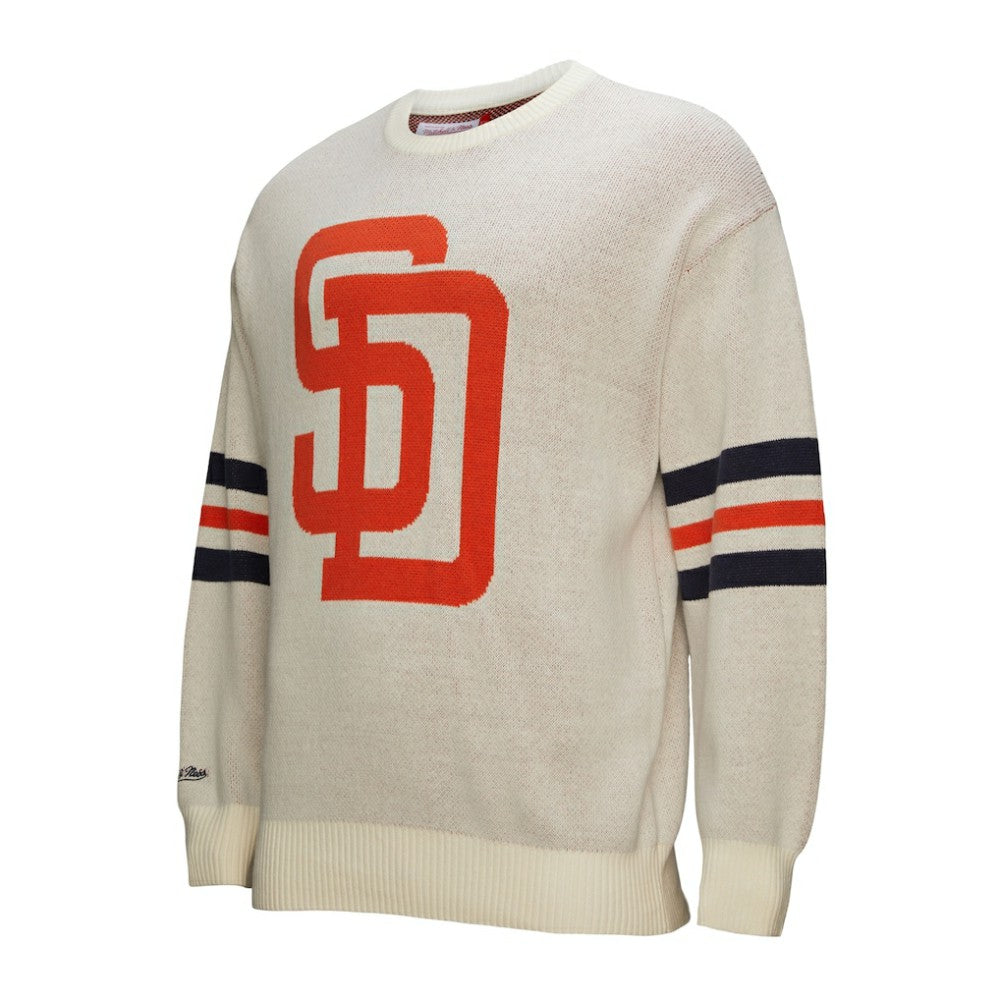 San Diego Padres Retro Pullover Sweater Cream | Mitchell & Ness
