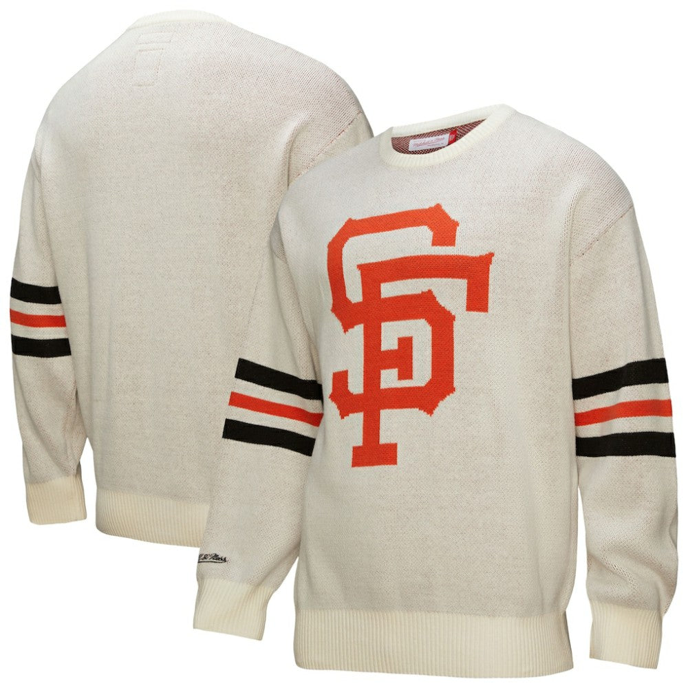 San Francisco Giants Retro Pullover Sweater Cream | Mitchell & Ness