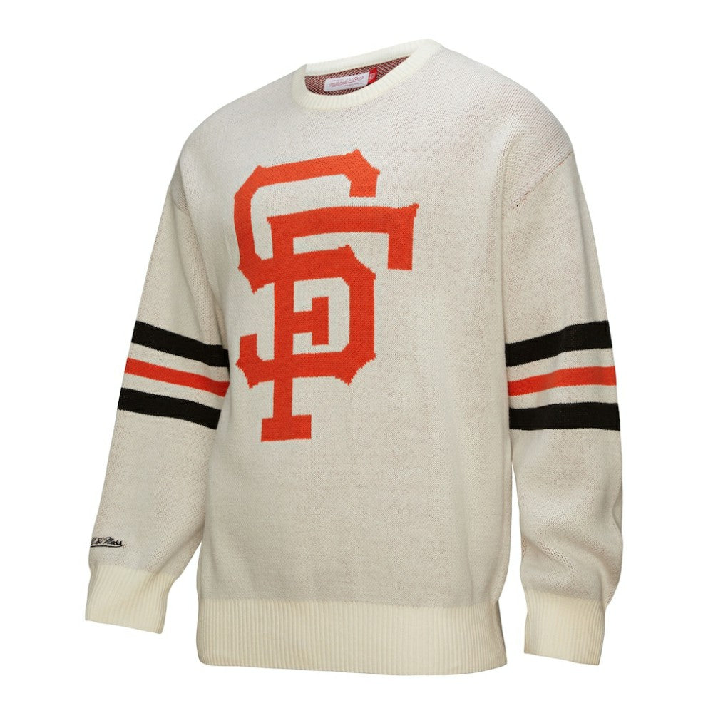 San Francisco Giants Retro Pullover Sweater Cream | Mitchell & Ness