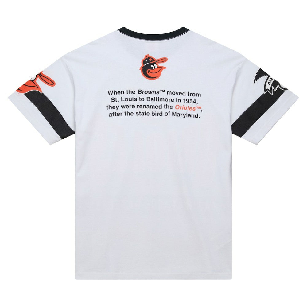 Baltimore Orioles Cooperstown Collection Team Origins Premium T-Shirt White | Mitchell & Ness