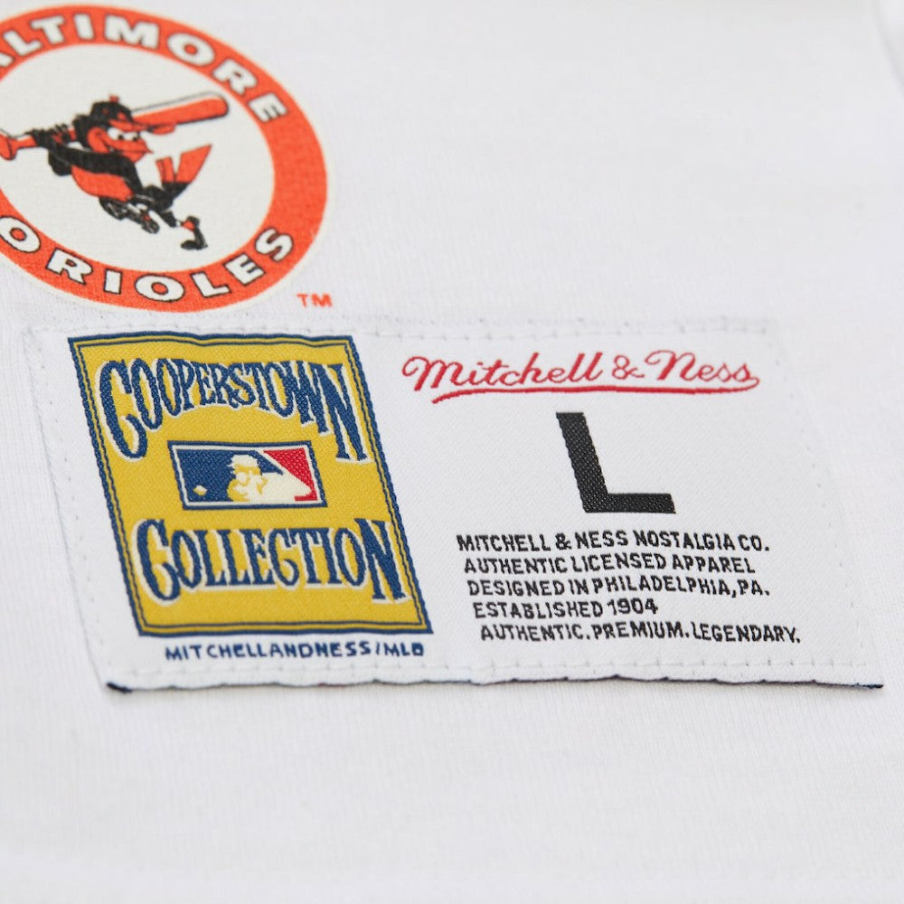 Baltimore Orioles Cooperstown Collection Team Origins Premium T-Shirt White | Mitchell & Ness