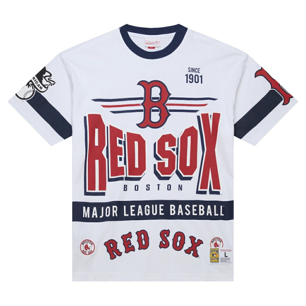 Boston Red Sox Cooperstown Collection Team Origins Premium T-Shirt White | Mitchell & Ness
