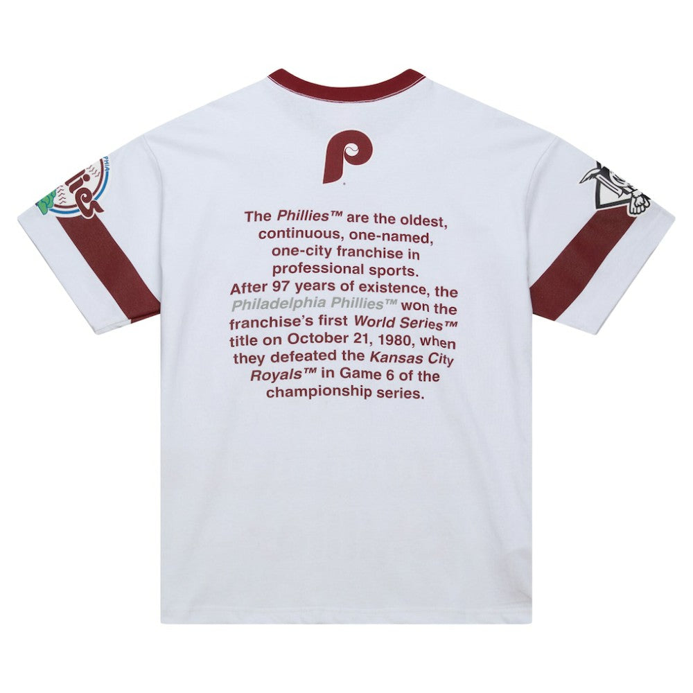 Philadelphia Phillies Cooperstown Collection Team Origins Premium T-Shirt White | Mitchell & Ness