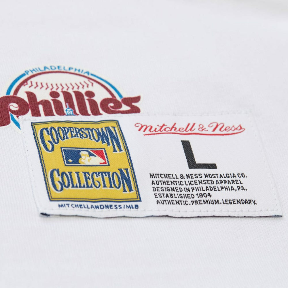 Philadelphia Phillies Cooperstown Collection Team Origins Premium T-Shirt White | Mitchell & Ness