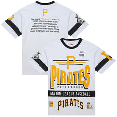 Pittsburgh Pirates Cooperstown Collection Team Origins Premium T-Shirt White | Mitchell & Ness