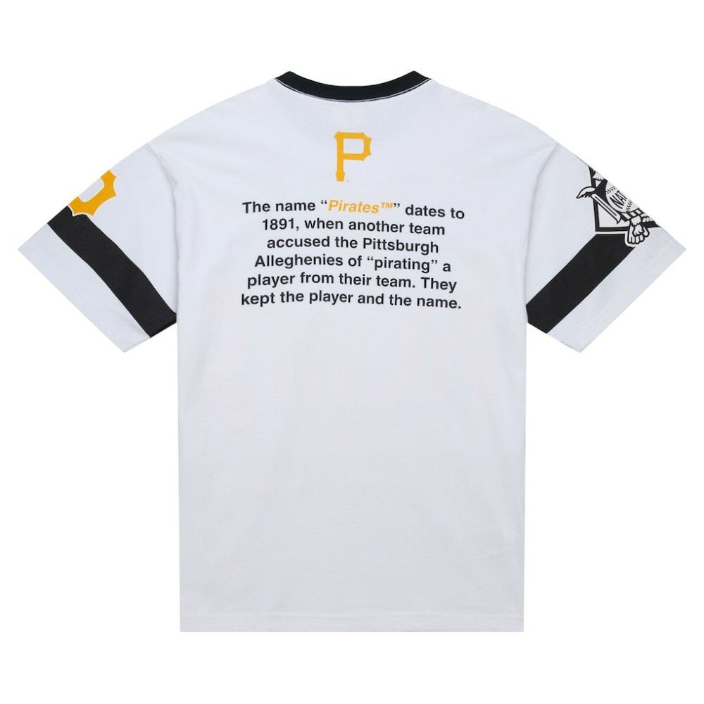 Pittsburgh Pirates Cooperstown Collection Team Origins Premium T-Shirt White | Mitchell & Ness