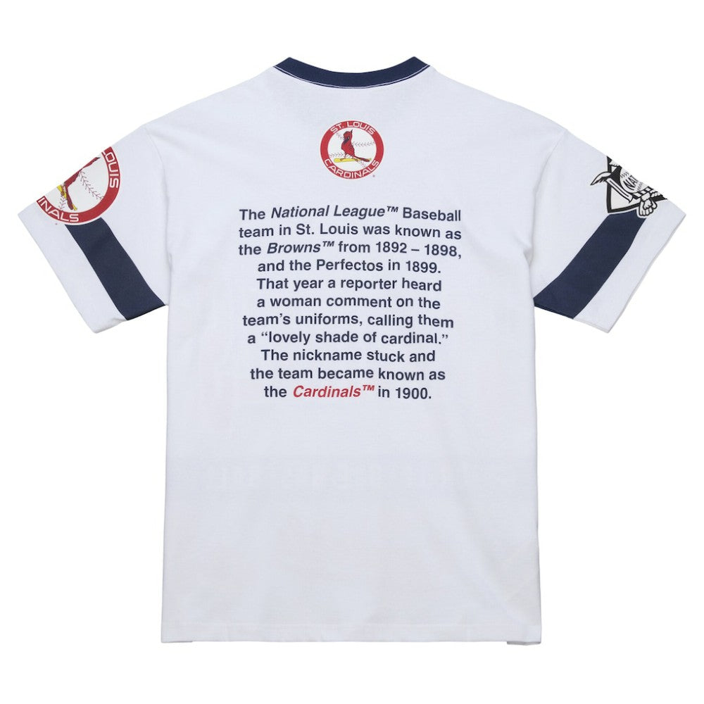 St. Louis Cardinals Cooperstown Collection Team Origins Premium T-Shirt White | Mitchell & Ness