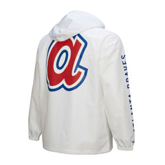 Atlanta Braves Vintage Full-Snap Hooded Coaches Jacket White | Mitchell & Ness