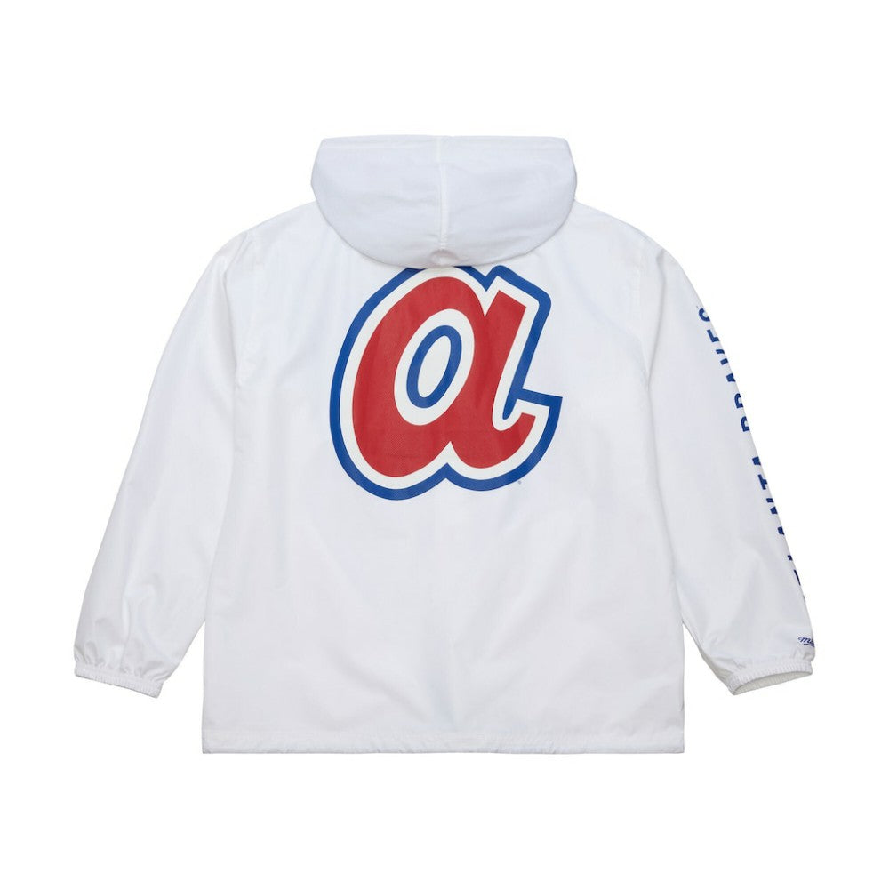 Atlanta Braves Vintage Full-Snap Hooded Coaches Jacket White | Mitchell & Ness