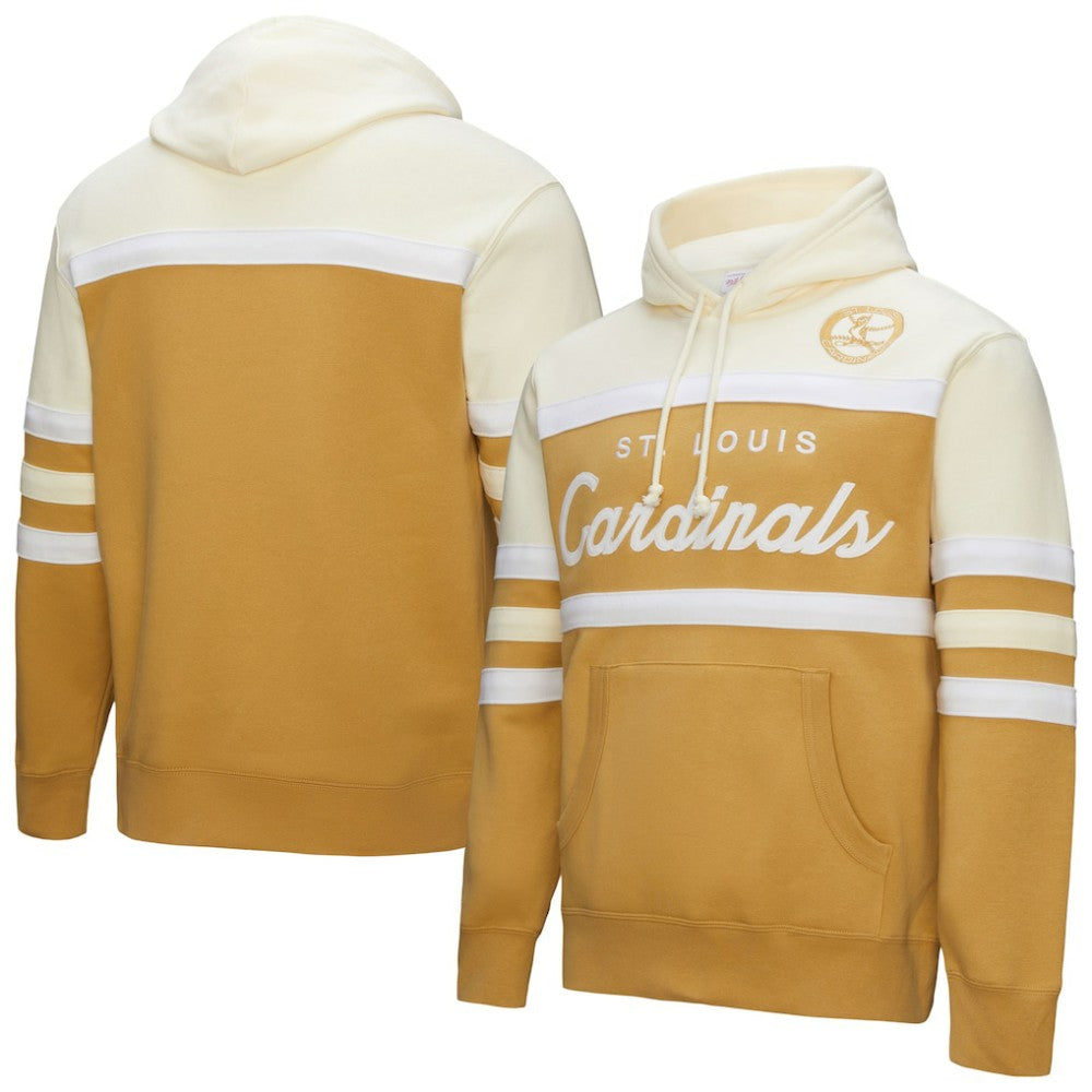 St. Louis Cardinals Head Coach Pullover Hoodie Tan/Cream | Mitchell & Ness
