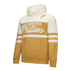 Philadelphia Phillies Head Coach Pullover Hoodie Tan/Cream | Mitchell & Ness