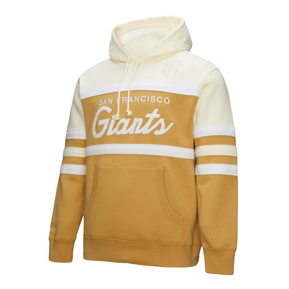 San Francisco Giants Head Coach Pullover Hoodie Tan/Cream | Mitchell & Ness