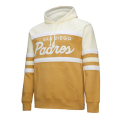San Diego Padres Head Coach Pullover Hoodie Tan/Cream | Mitchell & Ness