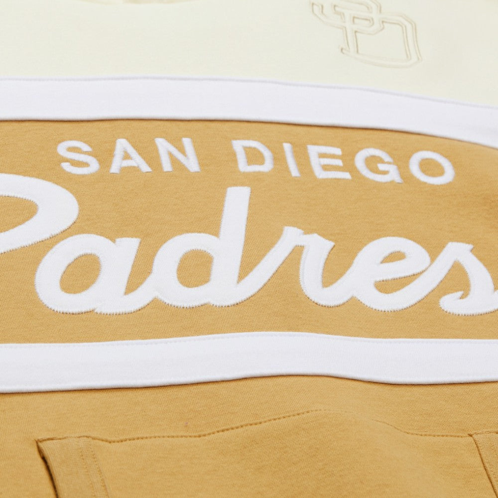 San Diego Padres Head Coach Pullover Hoodie Tan/Cream | Mitchell & Ness
