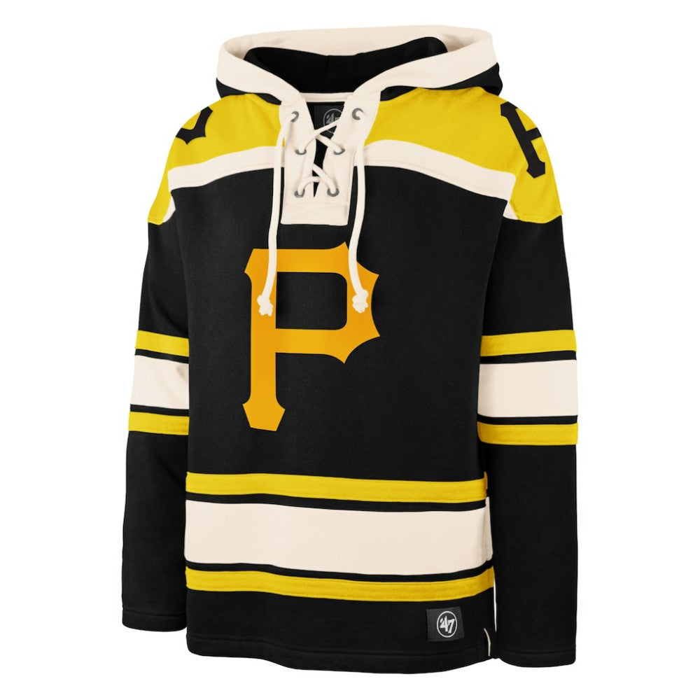 Pittsburgh Pirates Superior Lacer Pullover Hoodie Black | 47 brand