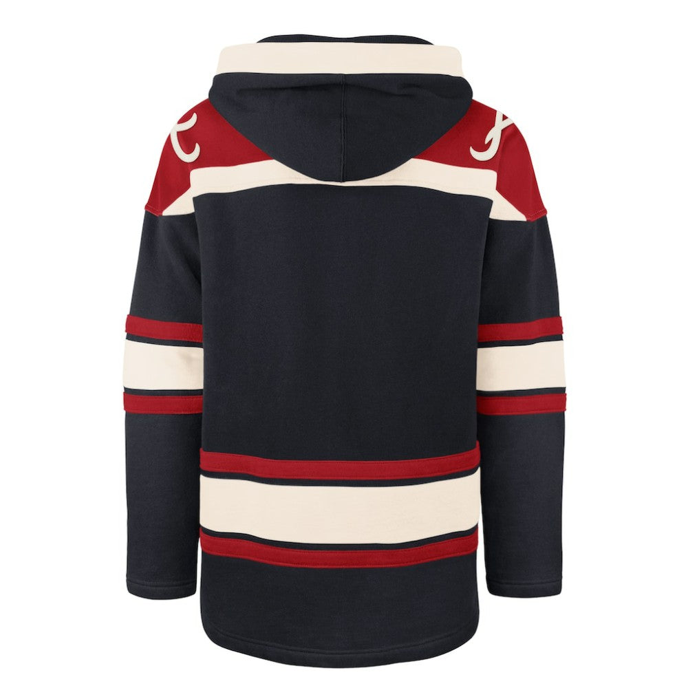 Atlanta Braves Superior Lacer Pullover Hoodie Navy | 47 brand