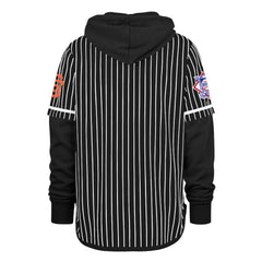 San Francisco Giants Pinstripe Double Header Pullover Hoodie Black | 47 brand