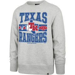 Texas Rangers Letters Headline Pullover Sweatshirt Gray | 47 brand