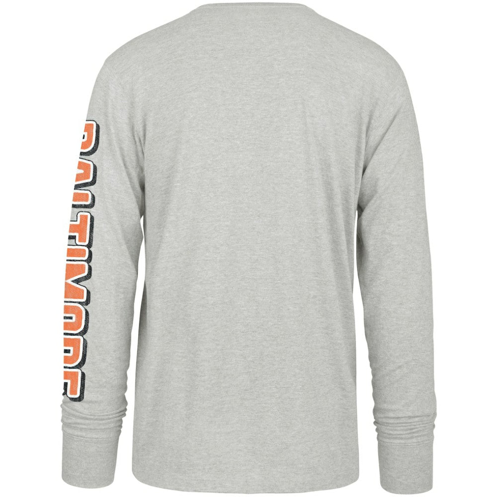 Baltimore Orioles Fair Ball Franklin Long Sleeve T-Shirt Gray | 47 brand