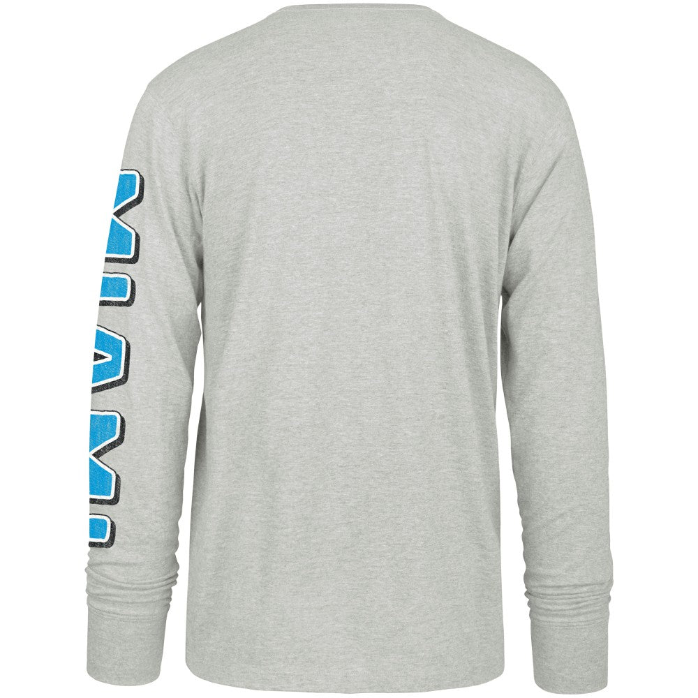 Miami Marlins Fair Ball Franklin Long Sleeve T-Shirt Gray | 47 brand