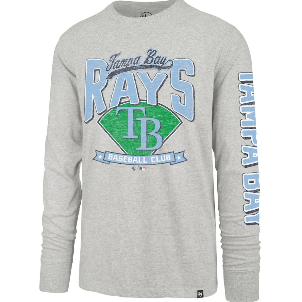 Tampa Bay Rays Fair Ball Franklin Long Sleeve T-Shirt Gray | 47 brand
