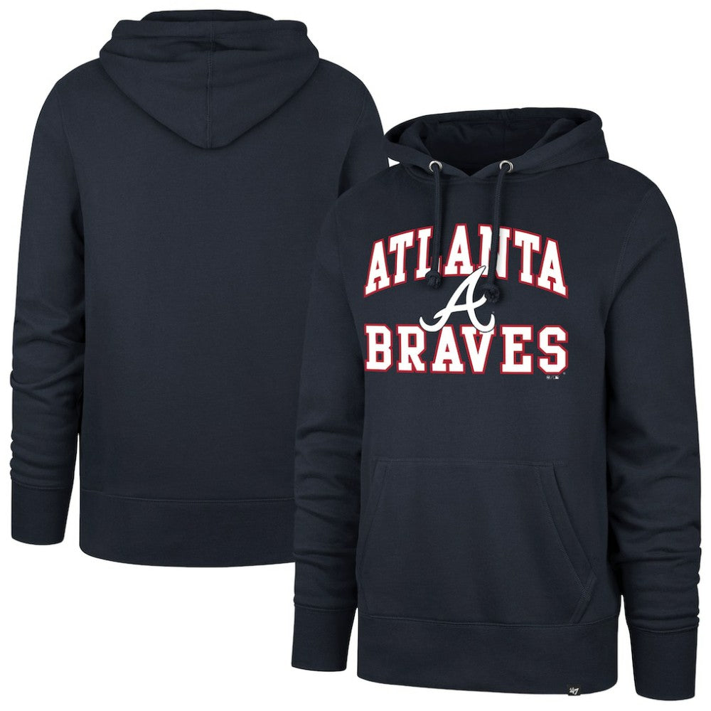Atlanta Braves  Velocity Headline Pullover Hoodie Navy | 47 brand
