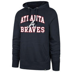 Atlanta Braves  Velocity Headline Pullover Hoodie Navy | 47 brand