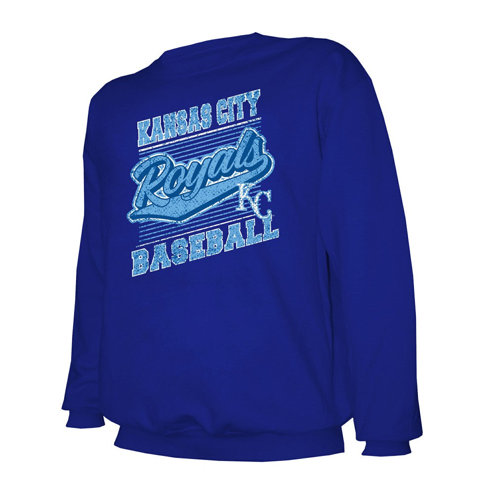 Kansas City Royals Stitches Lightweight Crew Sweatshirt Royal