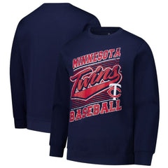Minnesota Twins Stitches Lightweight Crew Sweatshirt Navy
