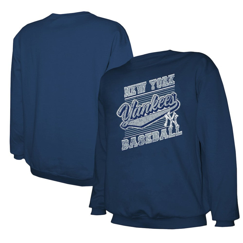 New York Yankees Stitches Lightweight Crew Sweatshirt Navy