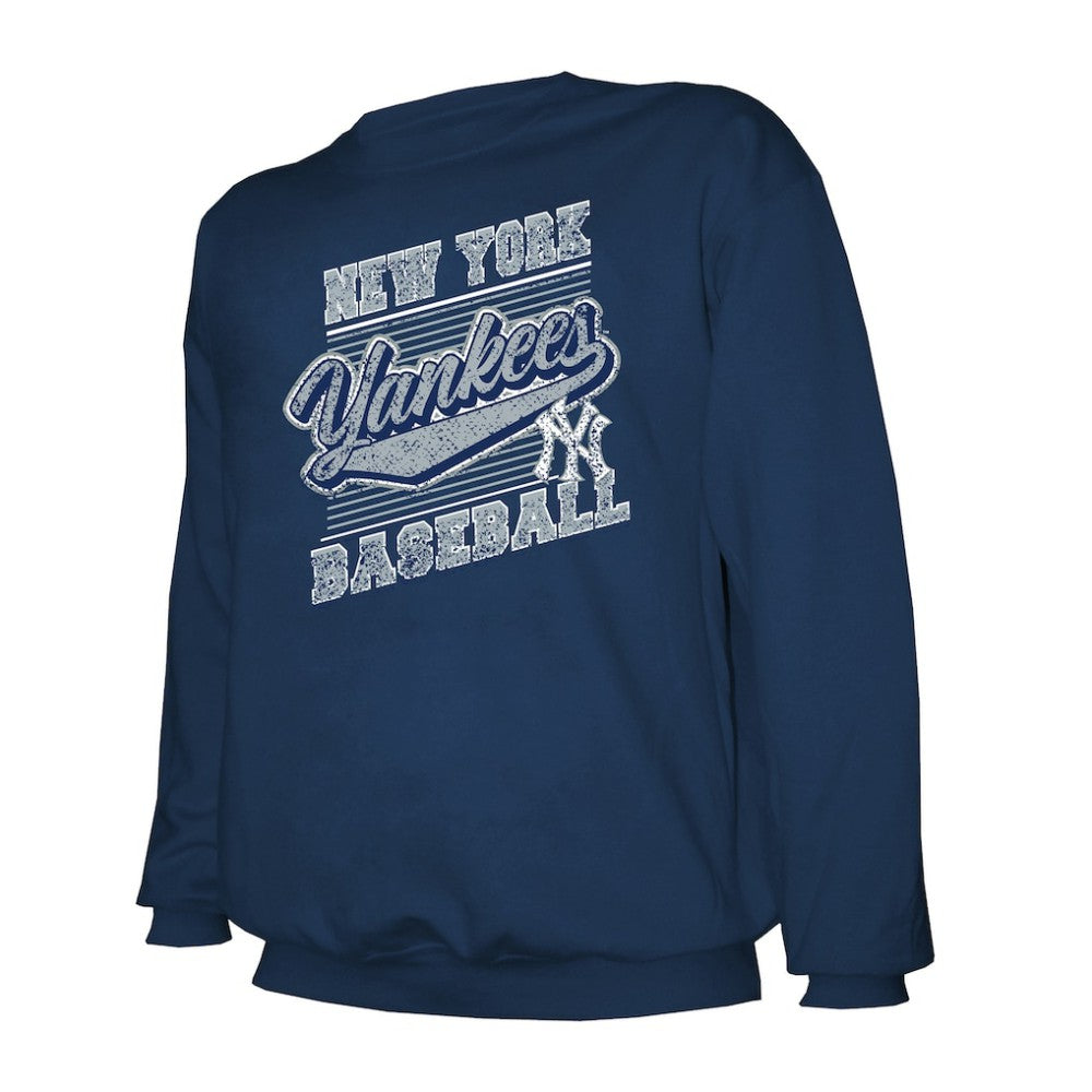 New York Yankees Stitches Lightweight Crew Sweatshirt Navy