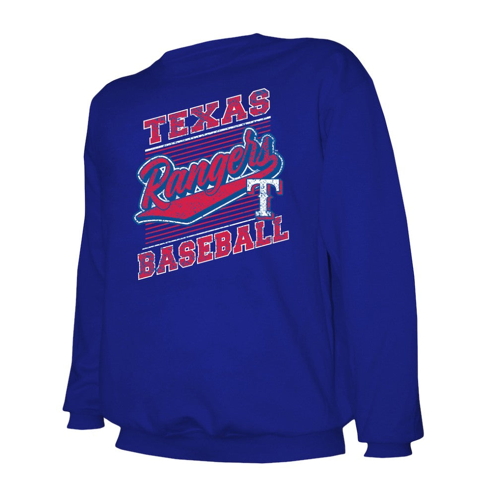 Texas Rangers Stitches Lightweight Crew Sweatshirt Royal