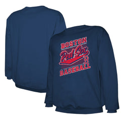 Boston Red Sox Stitches Lightweight Crew Sweatshirt Navy