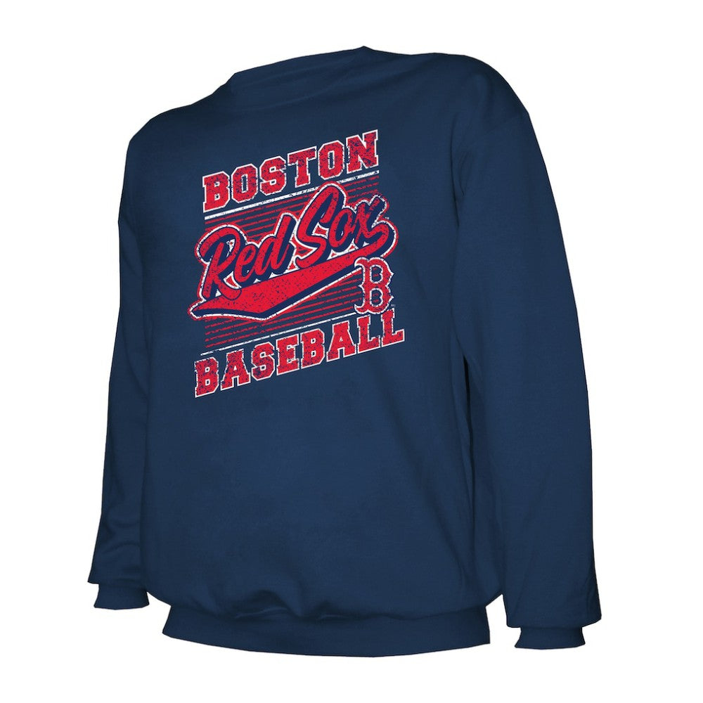 Boston Red Sox Stitches Lightweight Crew Sweatshirt Navy