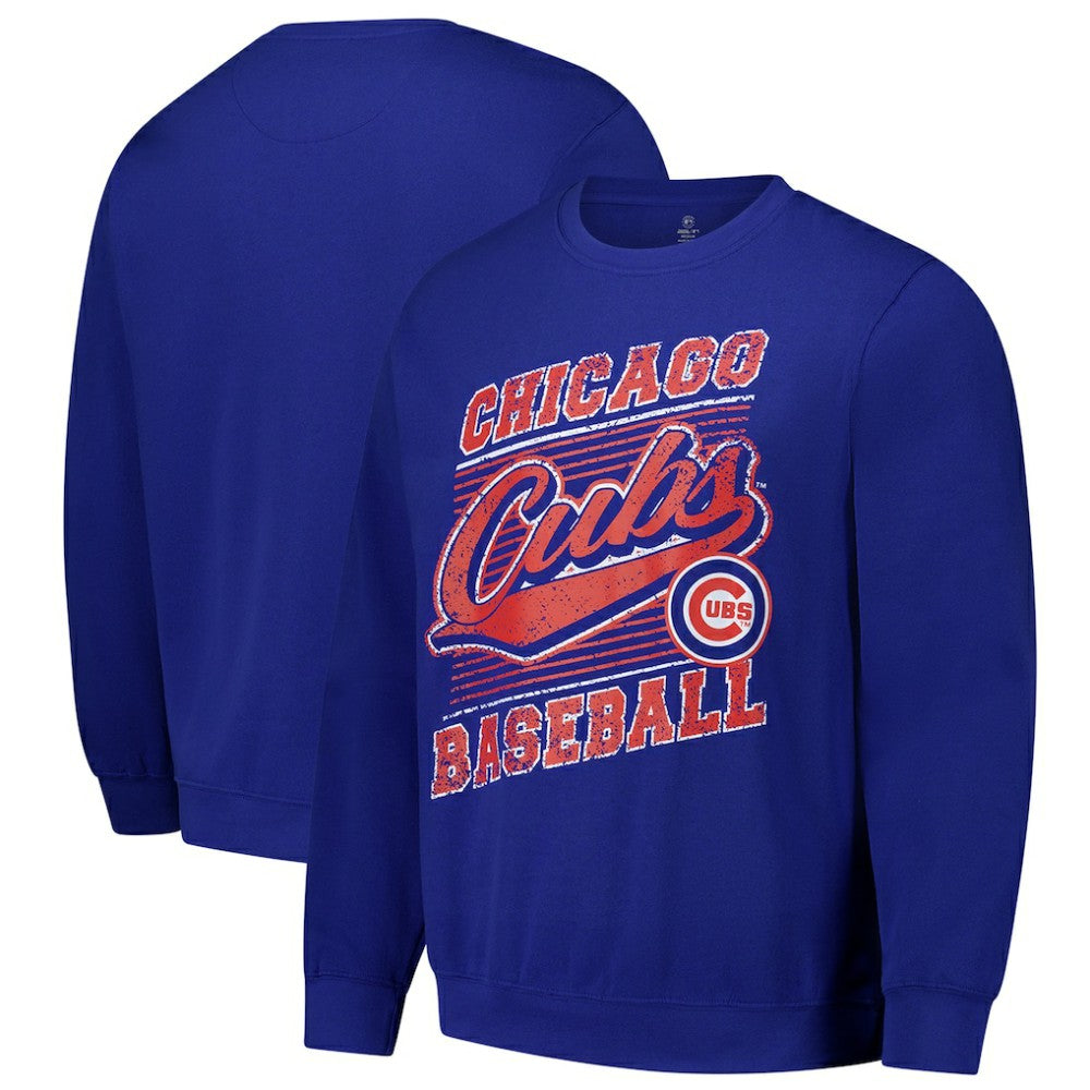 Chicago Cubs Stitches Lightweight Crew Sweatshirt Royal